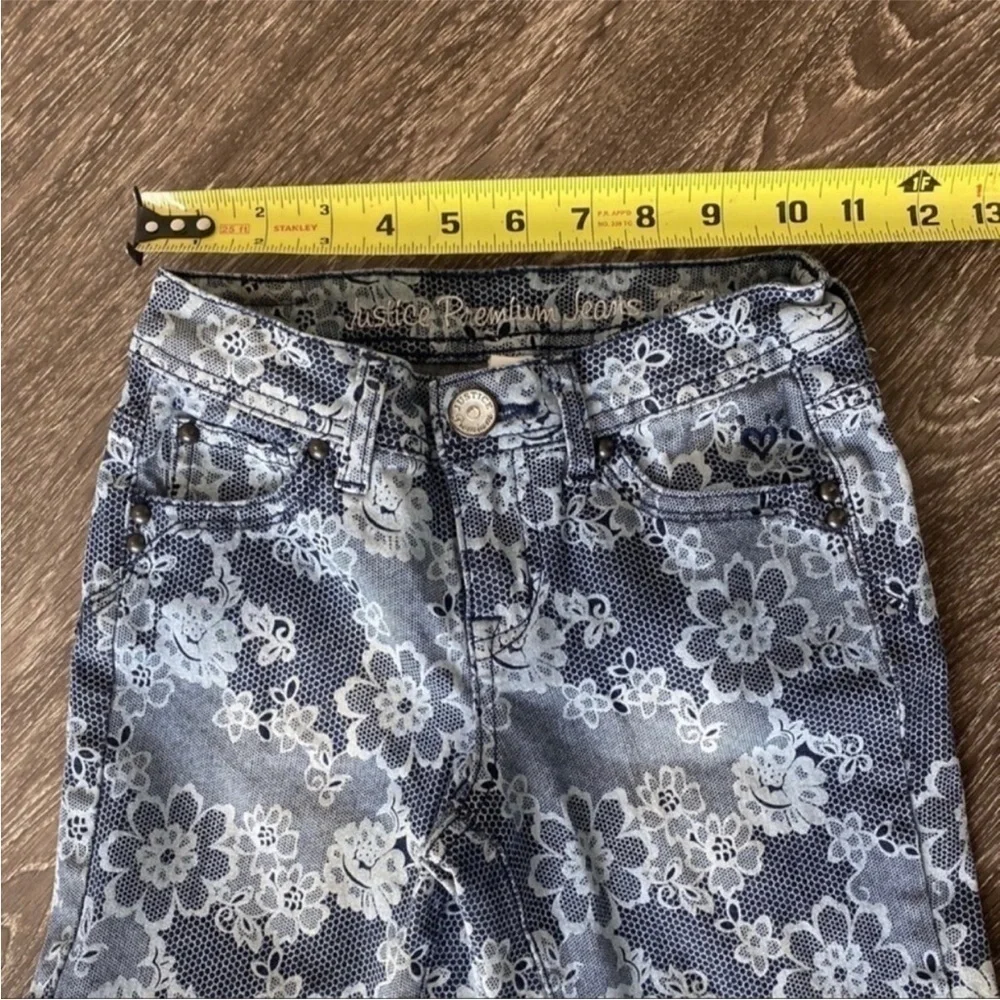 Justice Premium‎ Floral skinny jeans. Size 10. New
